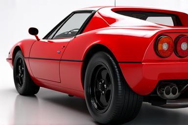 Shiny red sports car after detailing at Toronto Shine